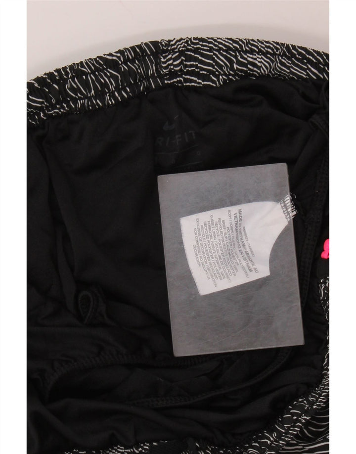 Женские спортивные шорты NIKE Dri Fit UK 16, большие черные полиэстер с цветными блоками