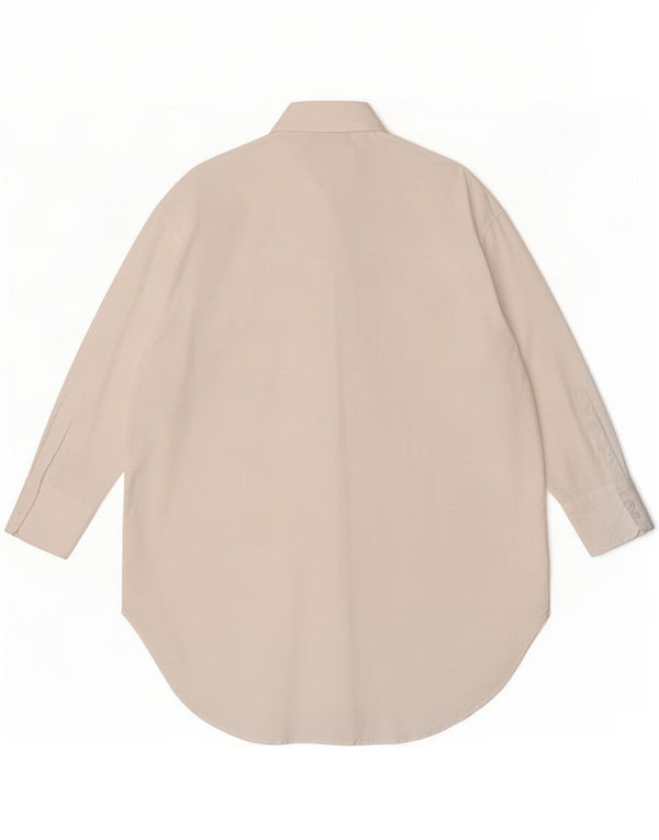 Женская рубашка оверсайз Zara UK 10, маленькая, белая, лиоцелл