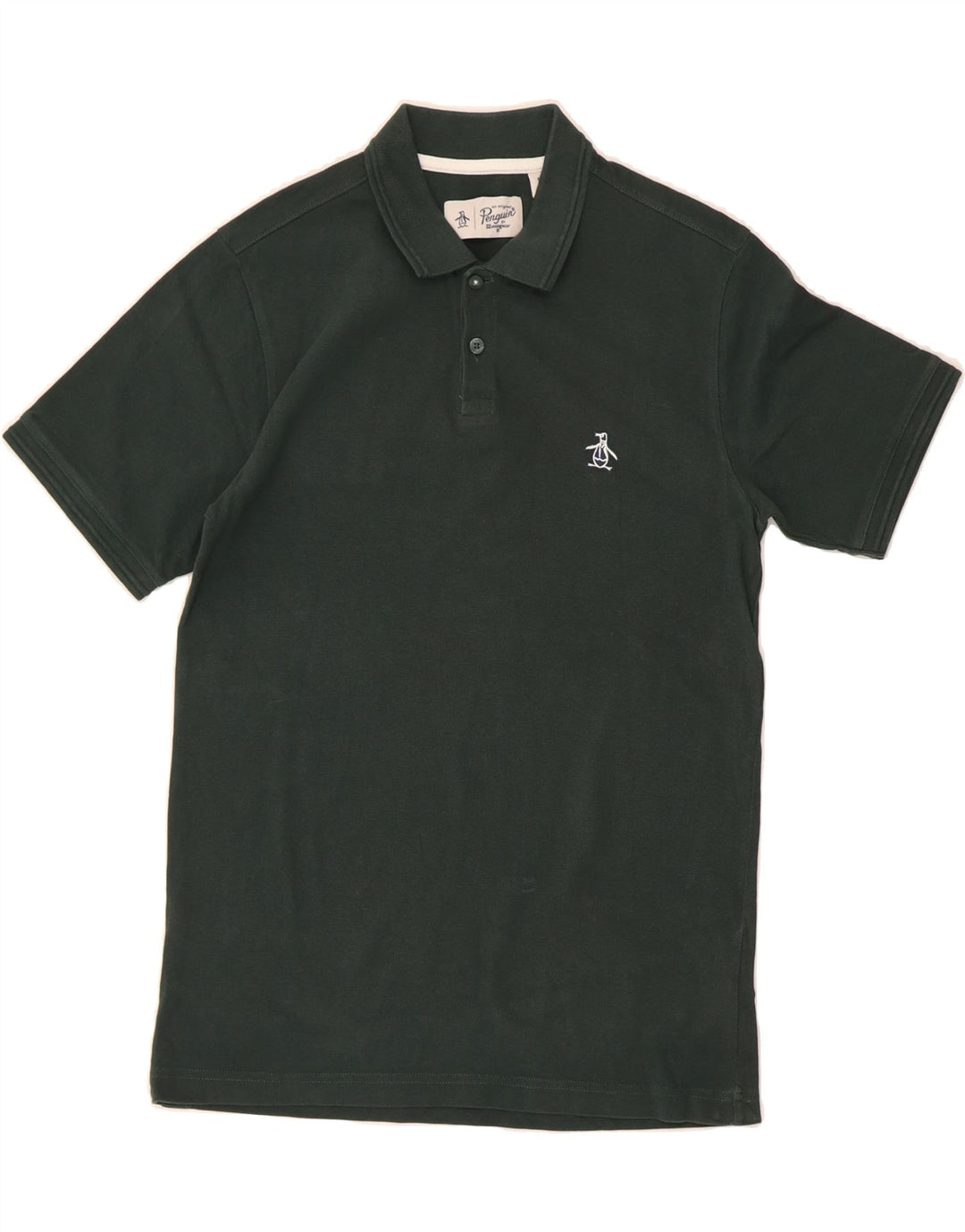 PENGUIN Mens Polo Shirt Small Green Cotton Vintage Penguin and Second-Hand Penguin from Messina Hembry 