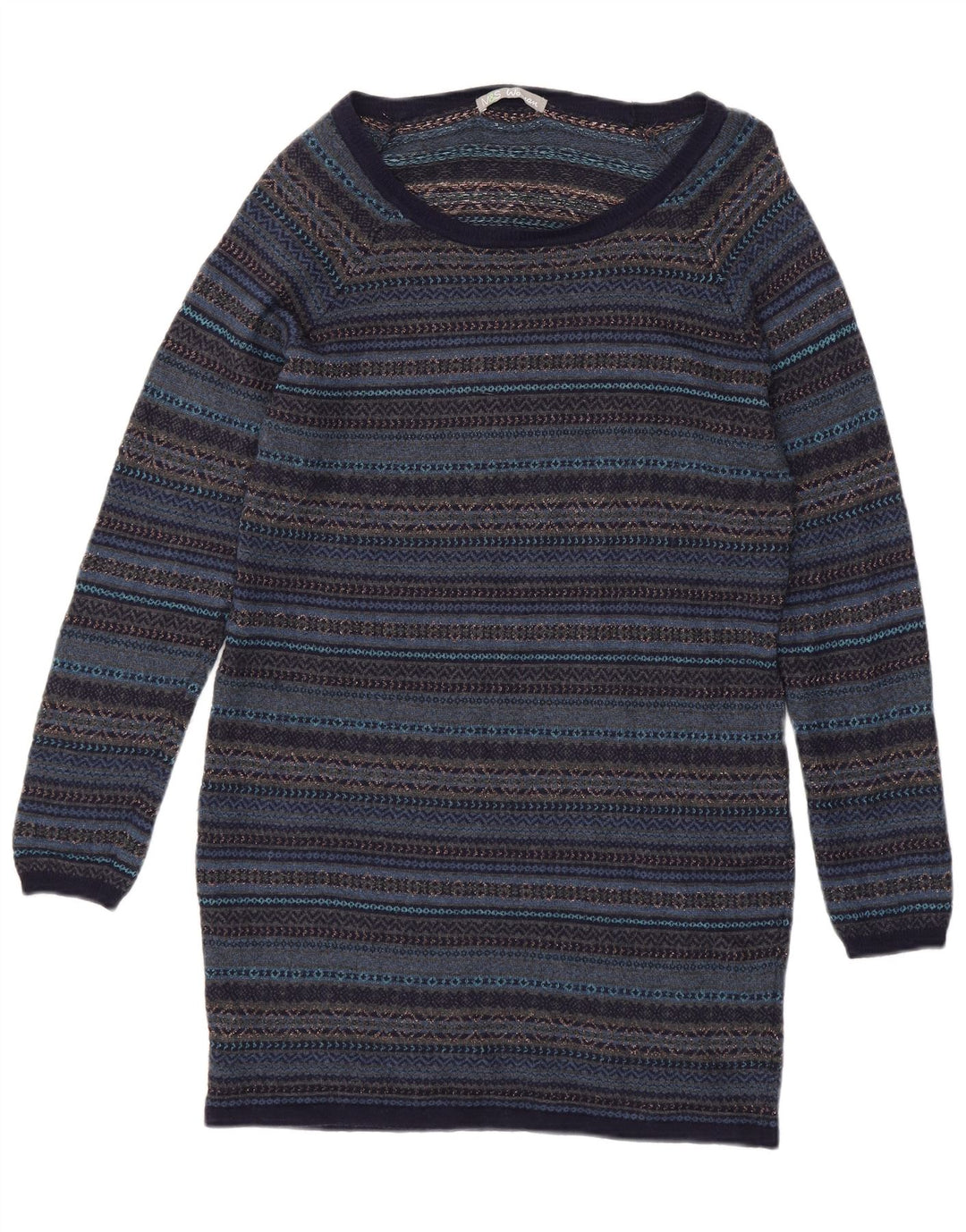 Женское платье-джемпер Marks & Spencer UK 14, средний темно-синий Fair Isle