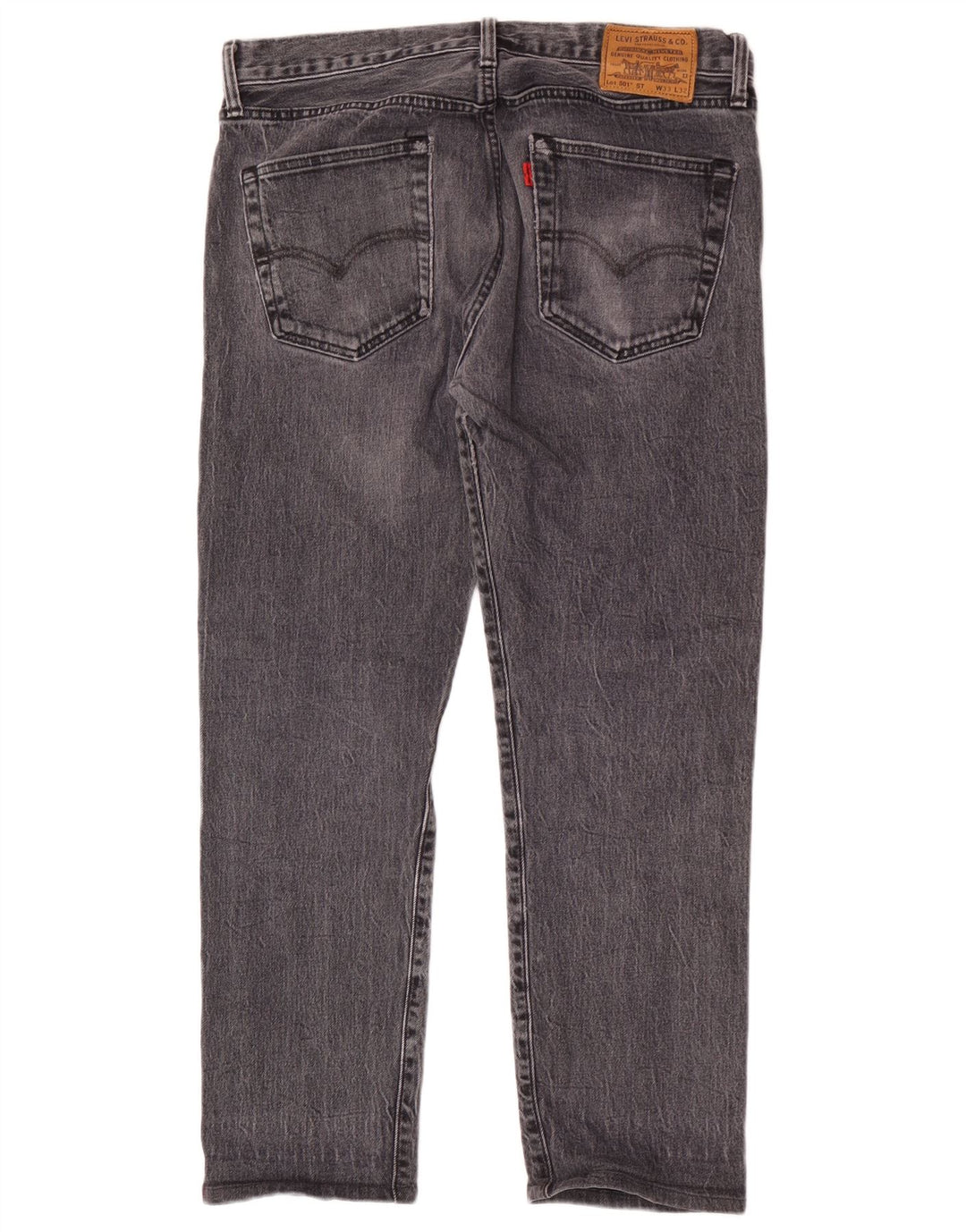 Мужские прямые джинсы Levi's 501 W33 L28 серые, хлопок