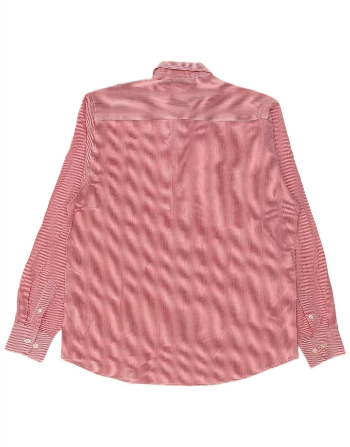 Мужская рубашка стандартного кроя Pierre Cardin XL, красная в тонкую полоску, полиэстер