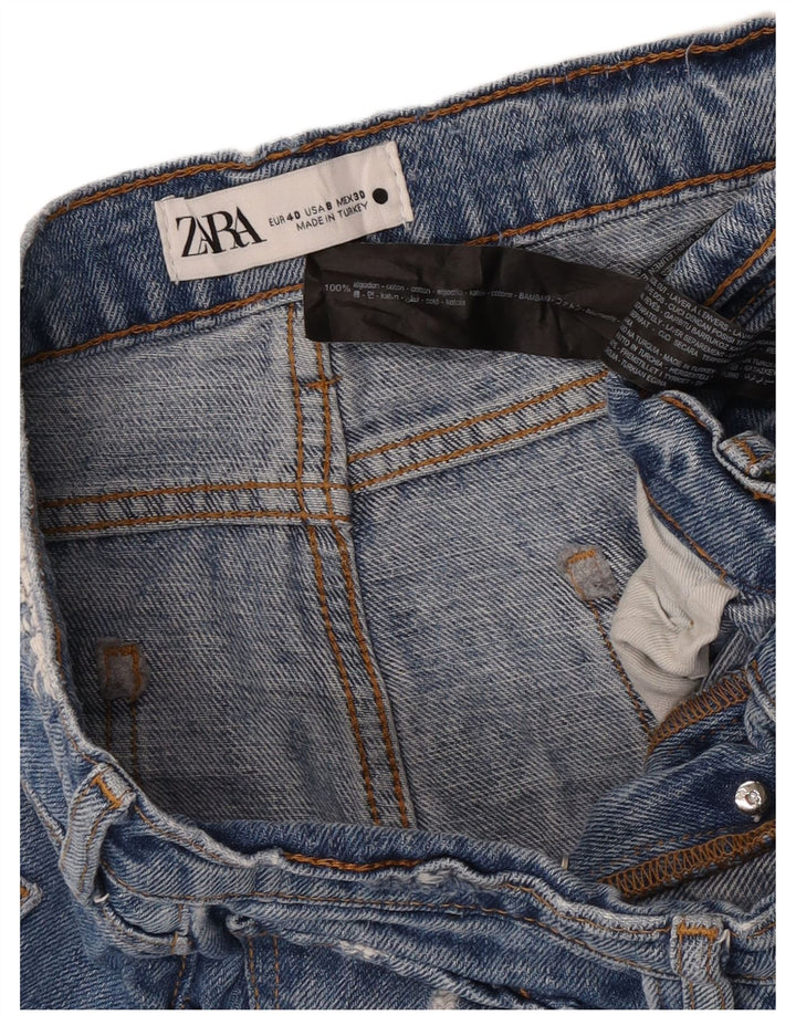 Женские прямые джинсы Zara EU 40 Medium W30 L26, синие, хлопок