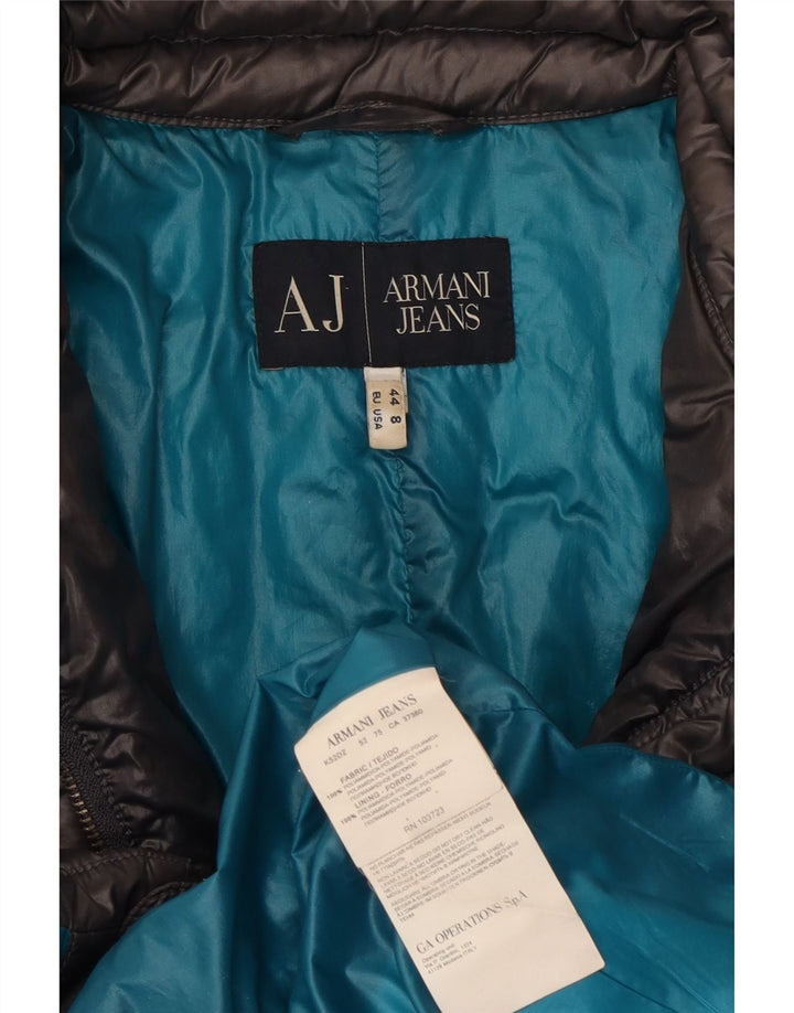 Женское стеганое пальто Armani Jeans US 8 Средний Серый Полиамид