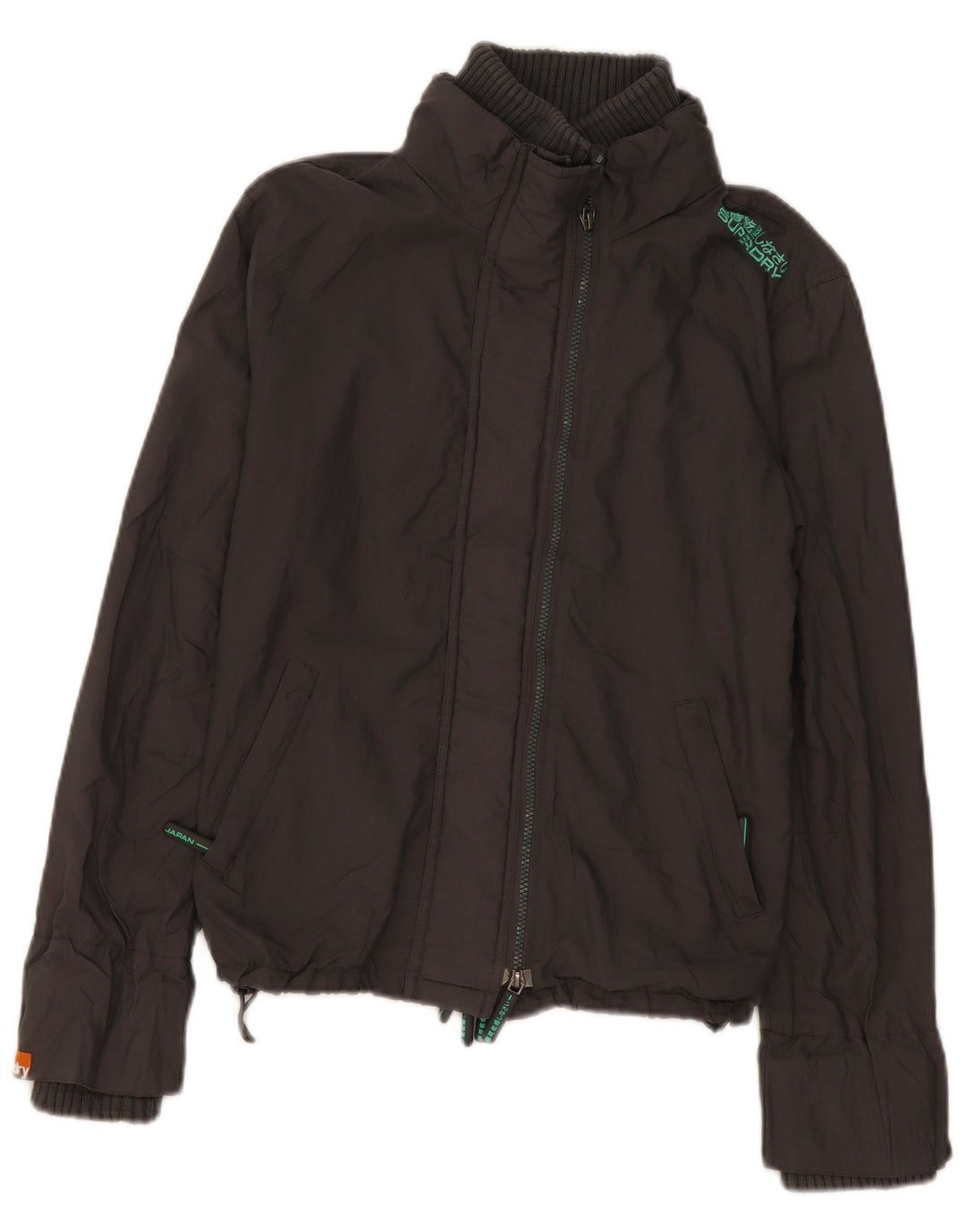 Женский бомбер Superdry UK 16, большой серый нейлон