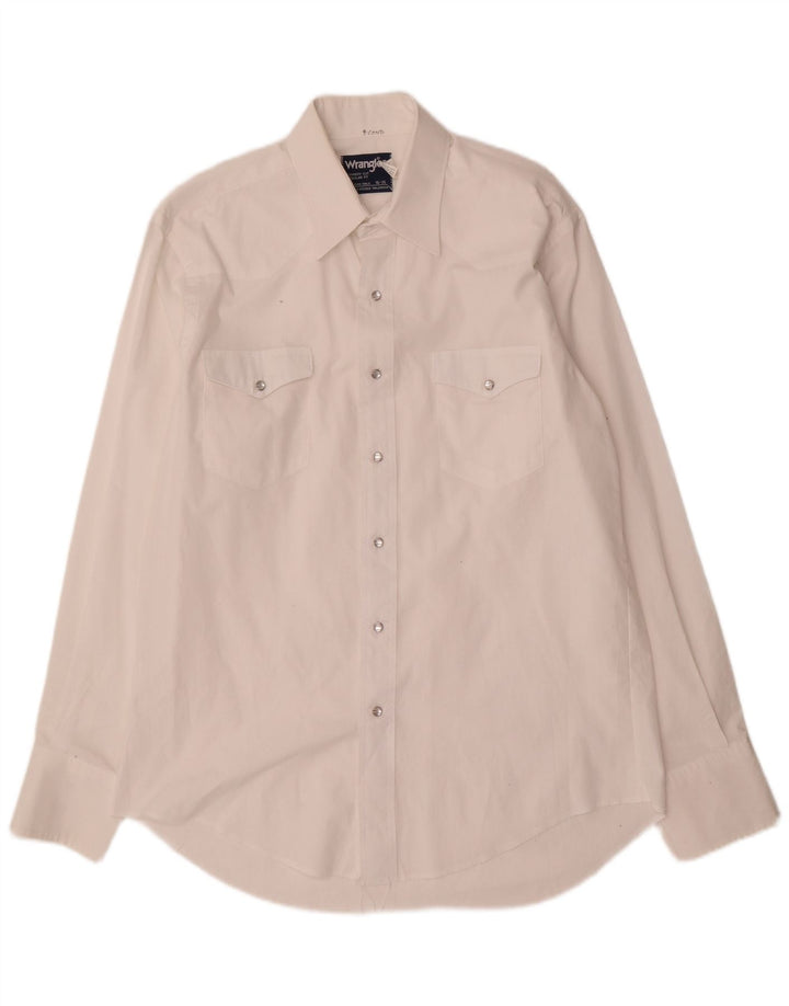 Мужская высокая рубашка Wrangler, размер 16, большая белая полиэстер