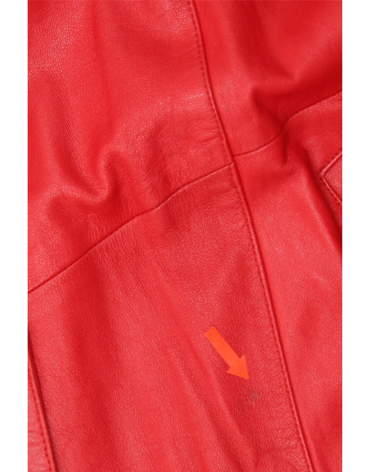Женское кожаное пальто D'Enver UK 18 XL Красное кожаное