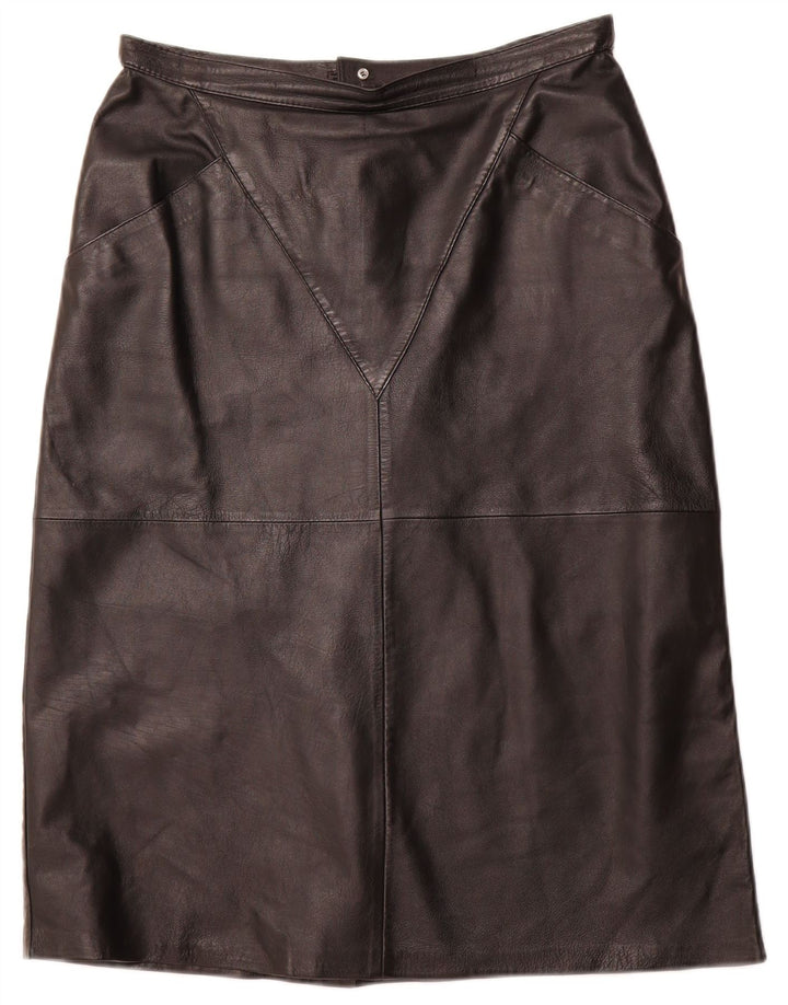 Юбка женская кожаная VINTAGE IT 44 Medium W32 Черная