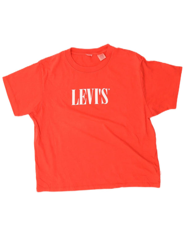 Женская футболка оверсайз с рисунком Levi's Top UK 6 XS Красный