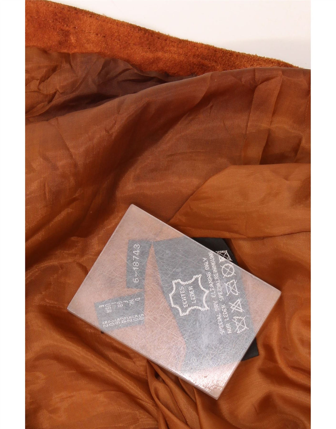 ВИНТАЖНЫЙ женский замшевый жилет UK 24 4XL коричневый кожаный