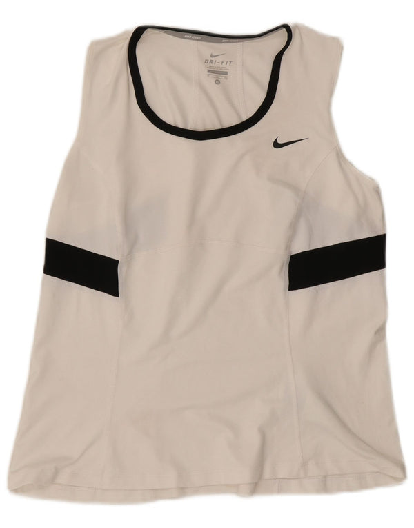 Женский жилет Nike Dri Fit UK 18 XL, белый полиэстер с цветными блоками