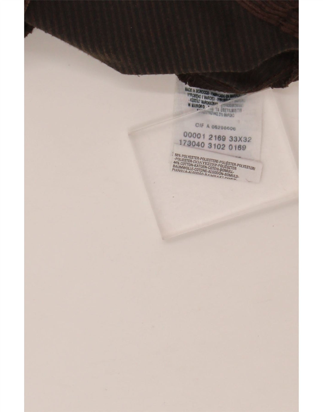 Мужские прямые вельветовые брюки LEVI'S W33 L32 коричневые из полиэстера