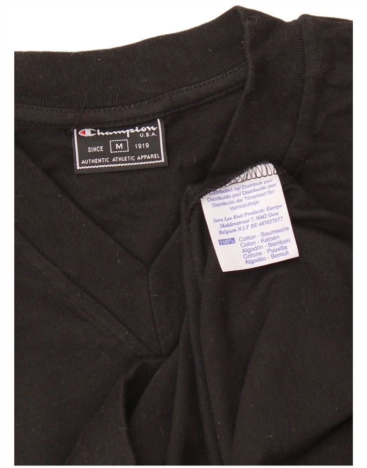 CHAMPION Мужской топ с длинным рукавом, средний черный хлопок