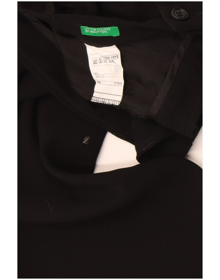 Женские брюки чинос Benetton Bootcut IT 44 Medium W28 L32 Черный полиэстер