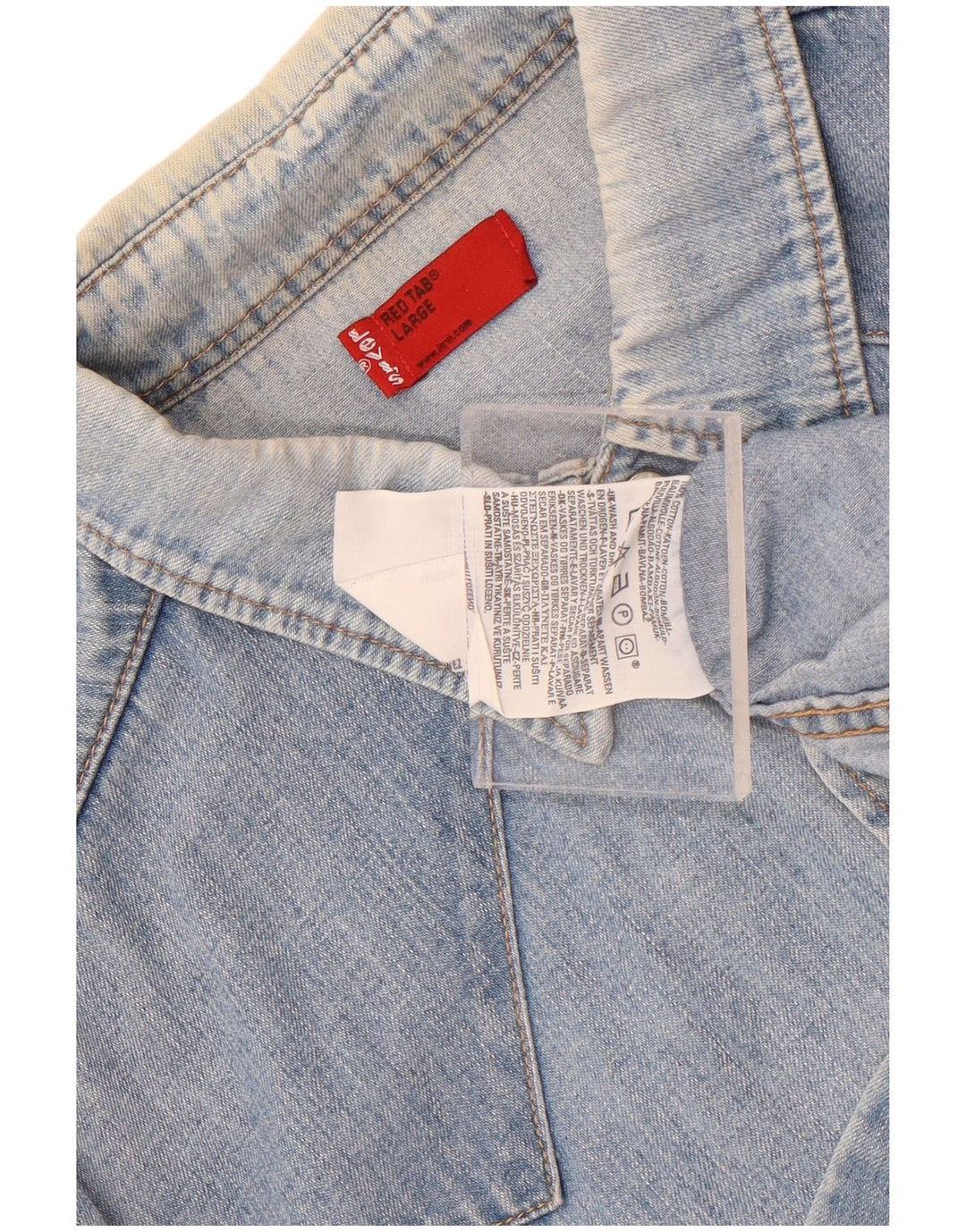 Мужская джинсовая рубашка Levi's, большой размер, синяя, хлопок