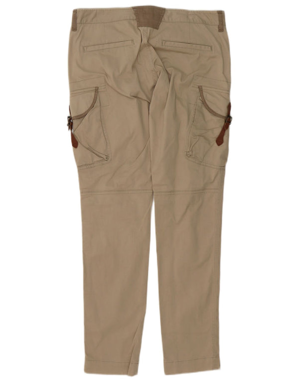 Женские узкие брюки карго Massimo Dutti W30 L32, бежевый хлопок
