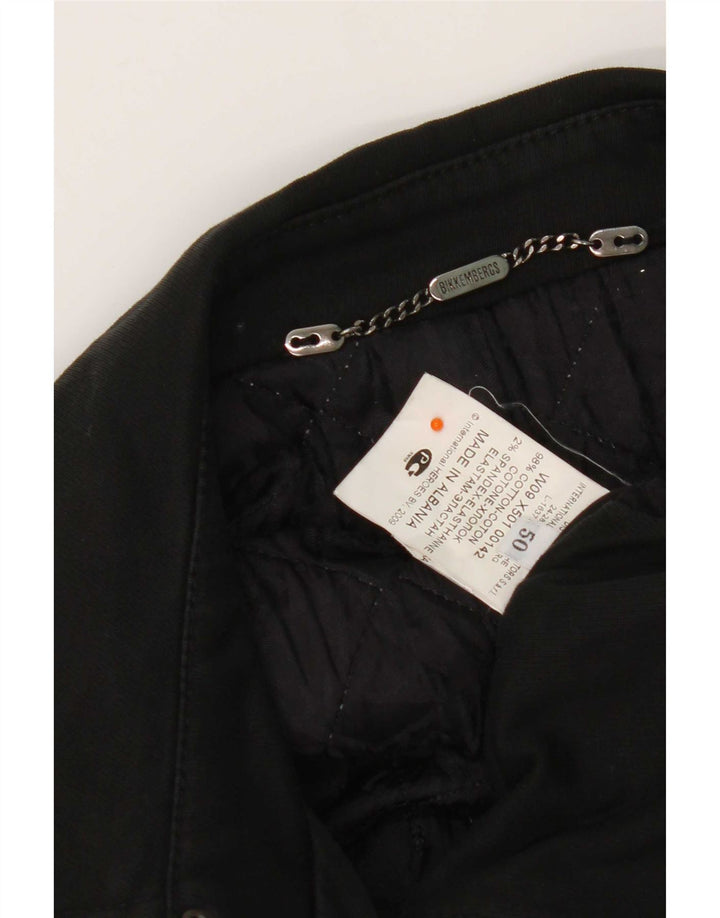 Bikkembergs Женский двубортный пиджак IT 50 XL Черный Хлопок