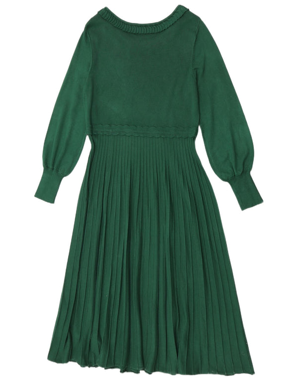 Monsoon Womens Jumper Dress UK 14 Large Green