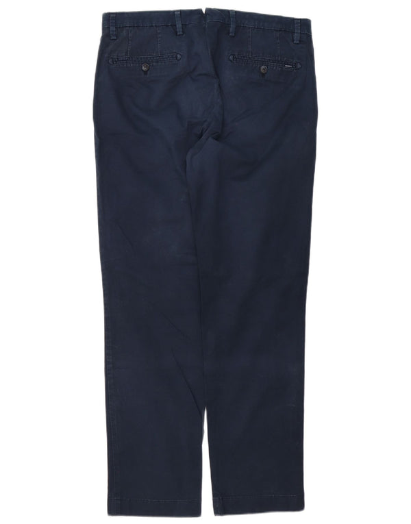 Мужские прямые брюки-чиносы Hackett W34 L32 темно-синие, хлопок