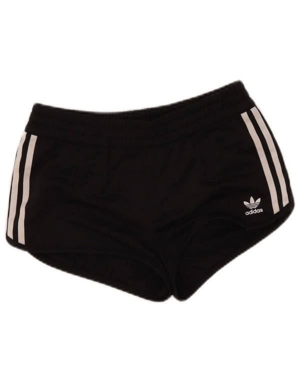 Женские спортивные шорты Adidas UK 10, маленькие черные из полиэстера