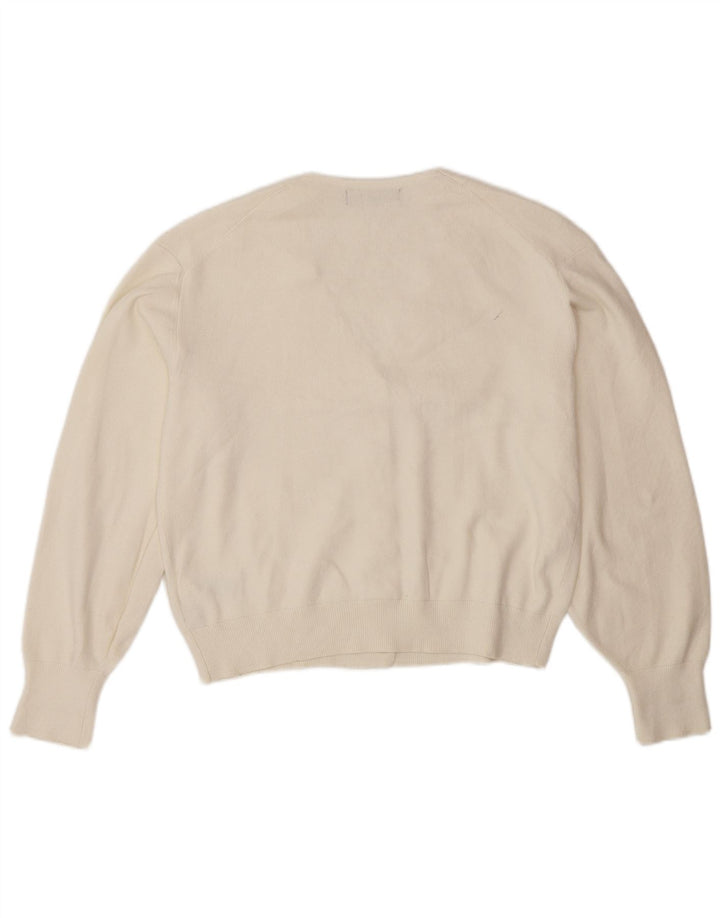 Женский кардиган Marks & Spencer UK 14, средний кремовый из вискозы