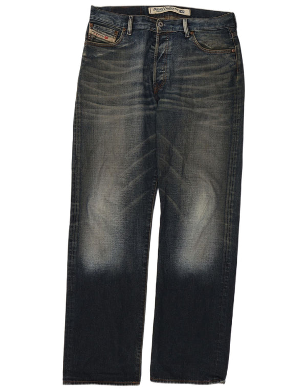 Мужские прямые джинсы Diesel W34 L34 темно-синие, хлопок