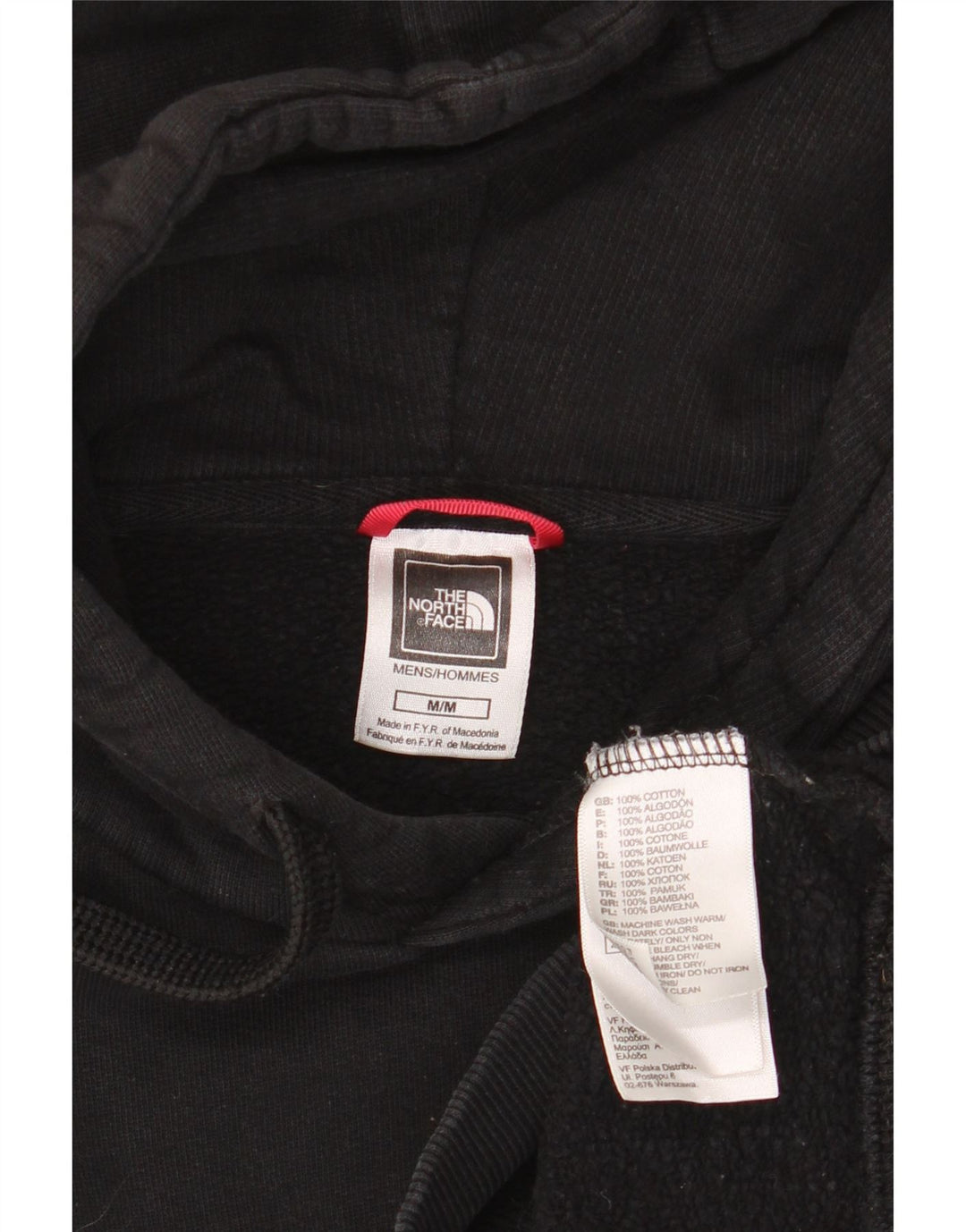 Мужской джемпер с капюшоном The North Face, черный, хлопковый, среднего размера