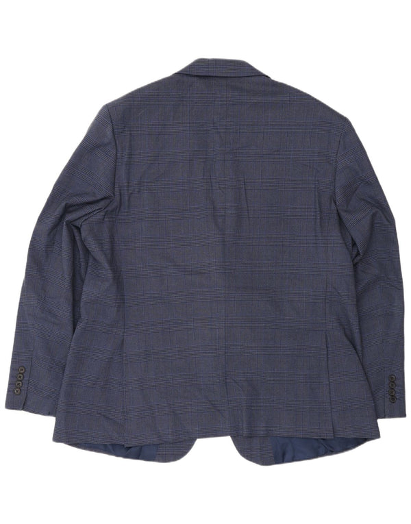 Мужской пиджак на двух пуговицах Marks & Spencer UK 48 2XL синий с узором 