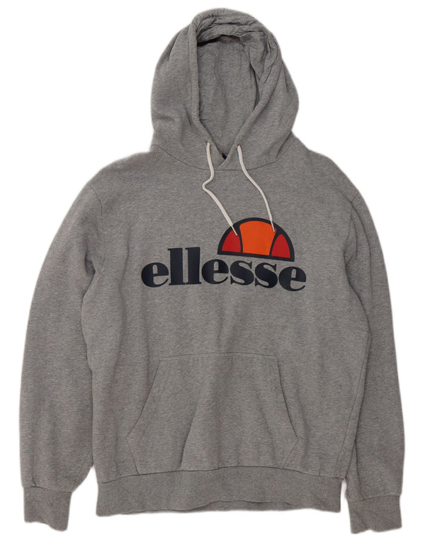 Мужской джемпер с капюшоном Ellesse 2XL, серый в крапинку, хлопок