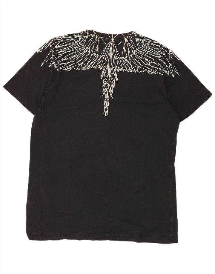 Marcelo Burlon Мужская футболка с рисунком Топ среднего размера, черный хлопок