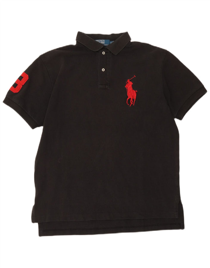 Мужская рубашка с рисунком Polo Ralph Lauren, средний черный хлопок