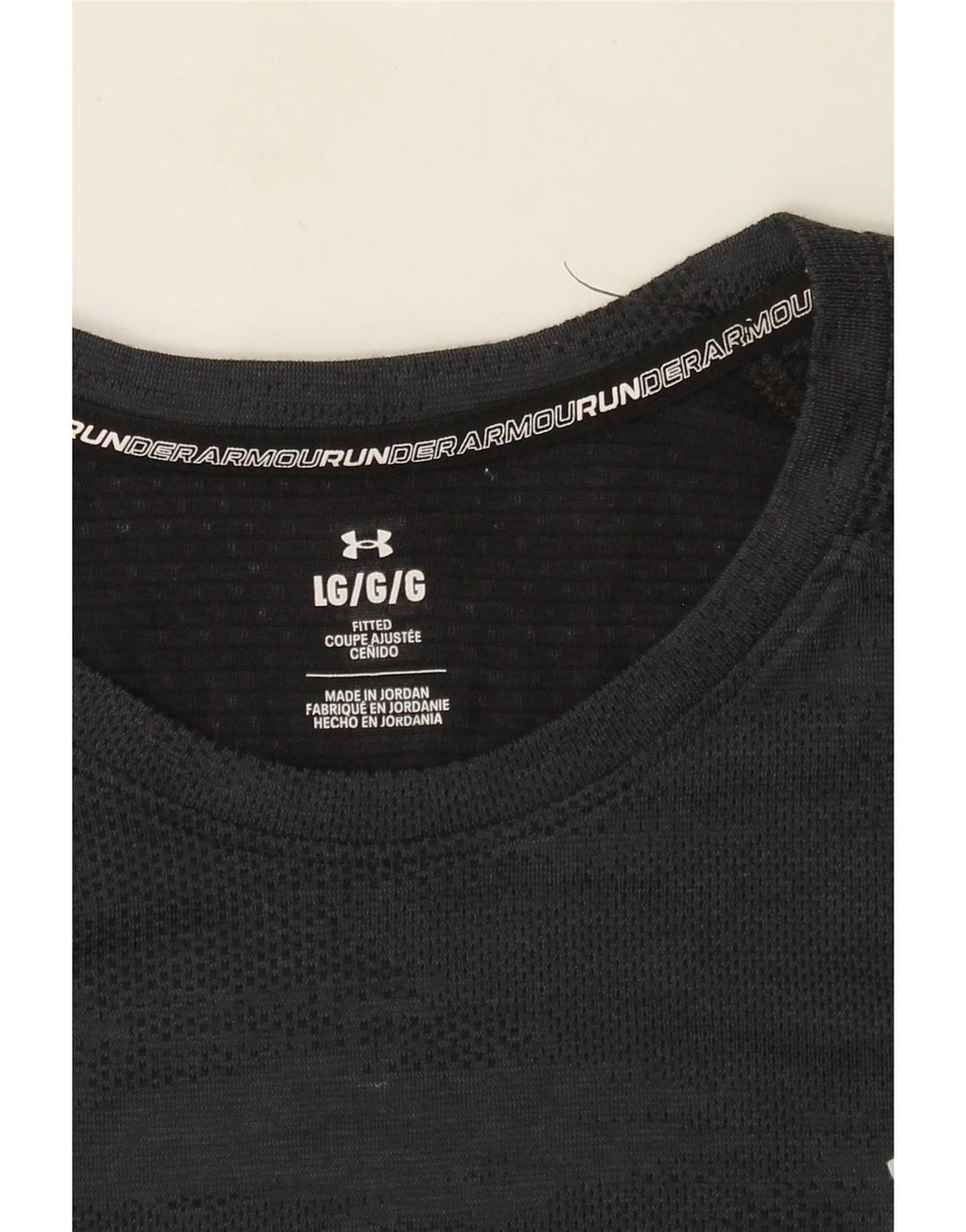 Мужская приталенная футболка Under Armour, большая, черная, с цветными блоками