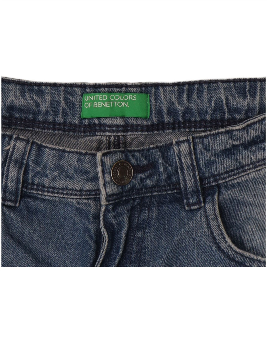 Женские джинсовые шорты Benetton W26, маленькие синие