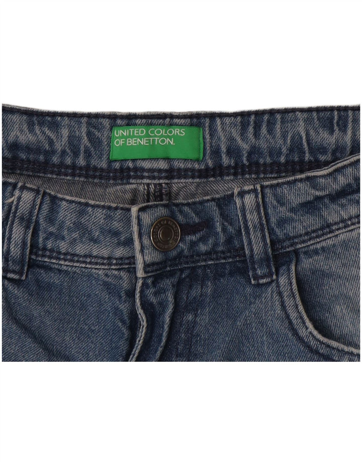 Женские джинсовые шорты Benetton W26, маленькие синие
