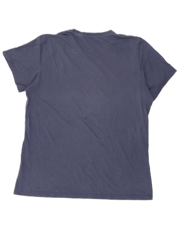 Adidas Мужская футболка с рисунком Top XL Темно-синий хлопок