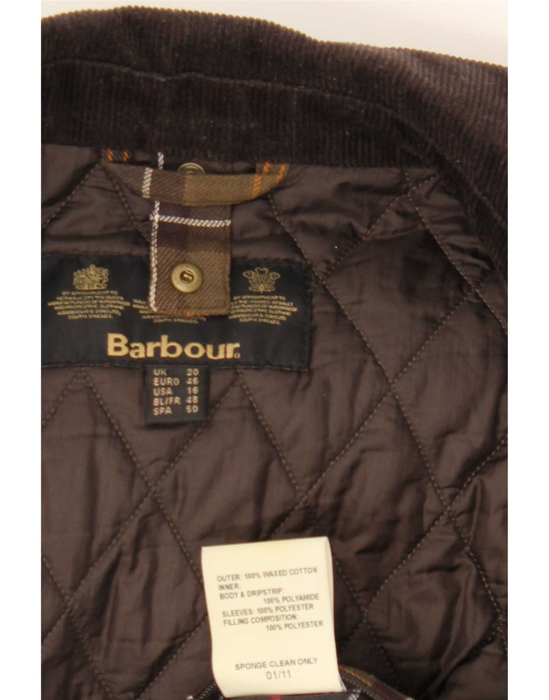 Женское пальто Barbour из вощеного хлопка UK 20 2XL цвета хаки