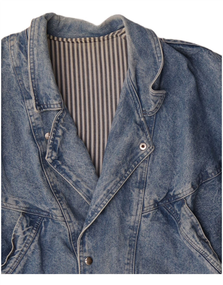 Винтажная мужская джинсовая куртка UK 42 XL, синяя