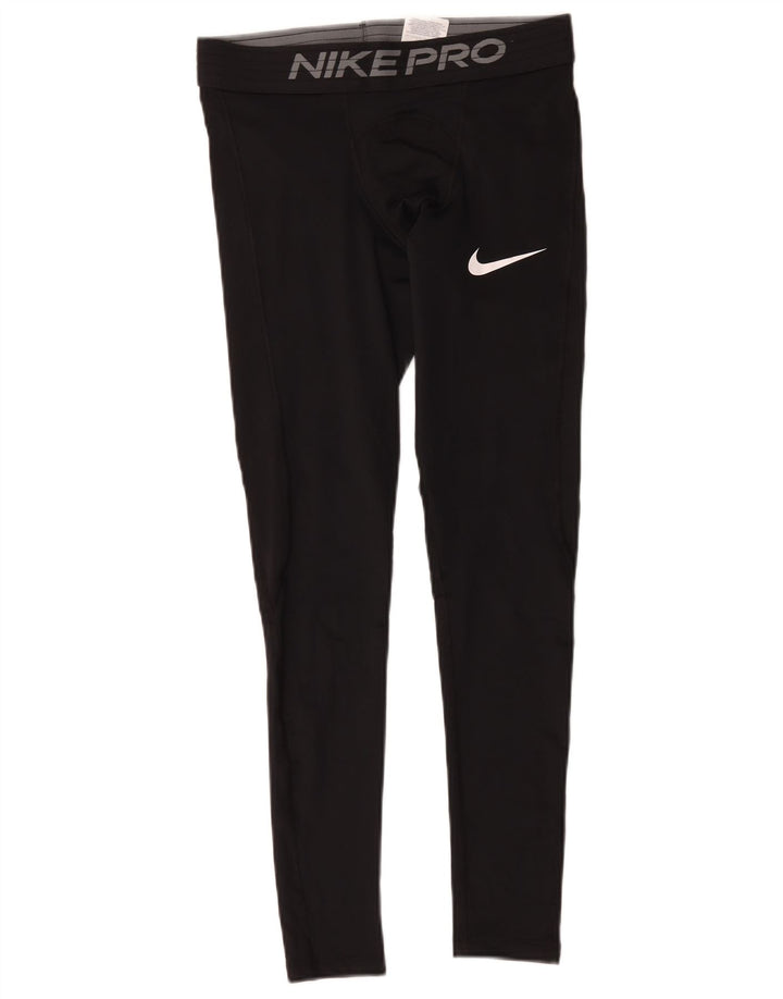 Мужские леггинсы Nike Dri Fit с рисунком, средний черный полиэстер