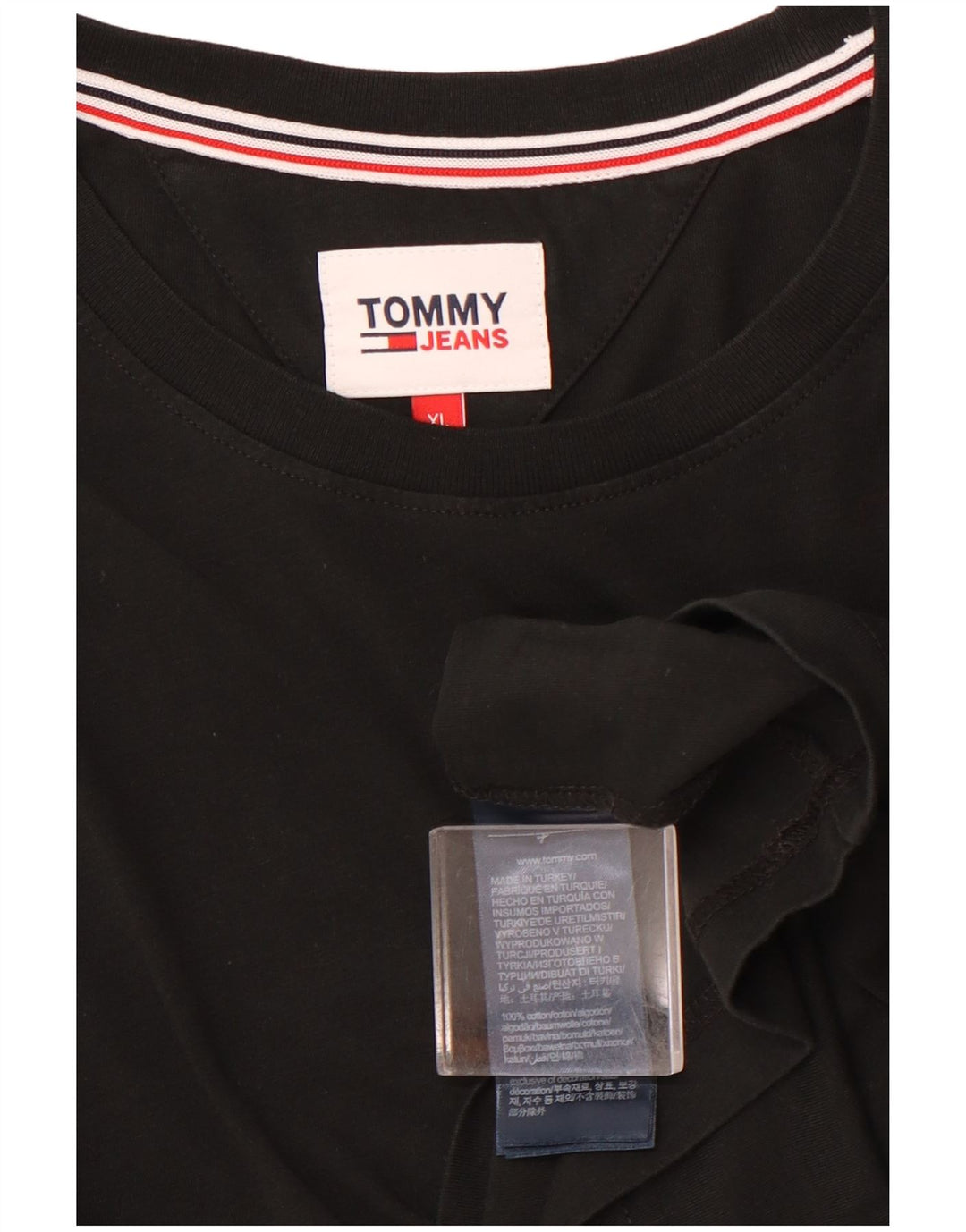 TOMMY HILFIGER Мужская футболка Top XL Черный Хлопок