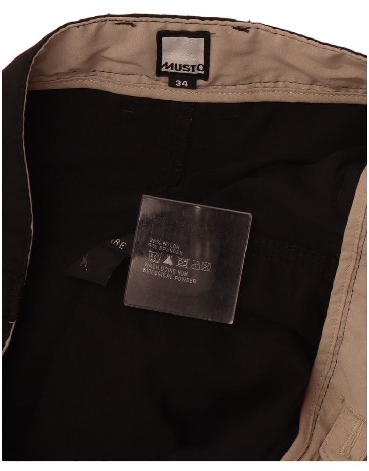 Musto Мужские шорты-карго Evolution W34, большие черные нейлоновые