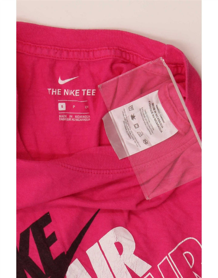Мужская футболка с рисунком Nike, маленький розовый хлопковый топ