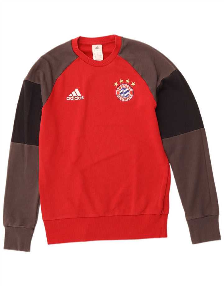 Мужской свитшот ADIDAS FC Bayern Munchen, маленький красный с цветными блоками