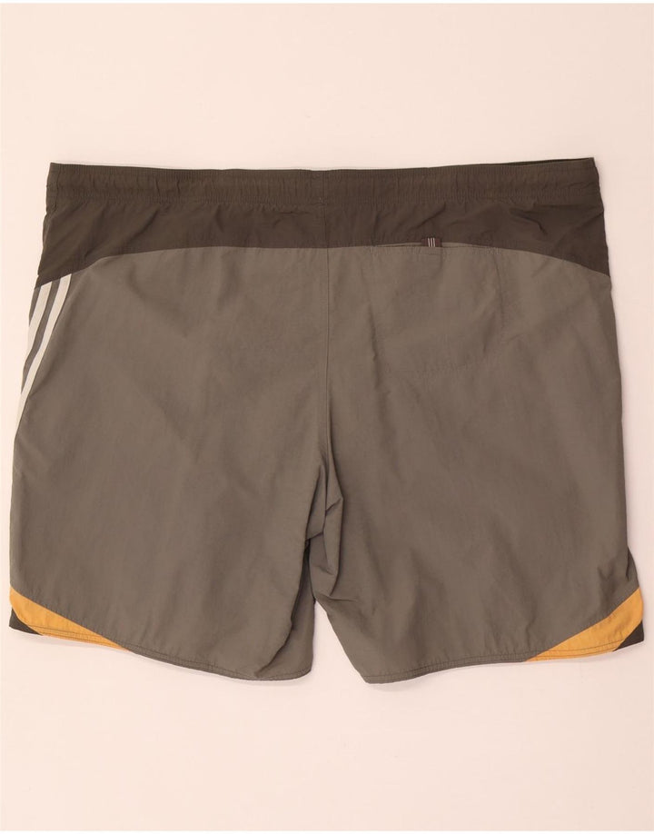 Мужские шорты для плавания Adidas 2XL, серые, нейлоновые с цветными блоками