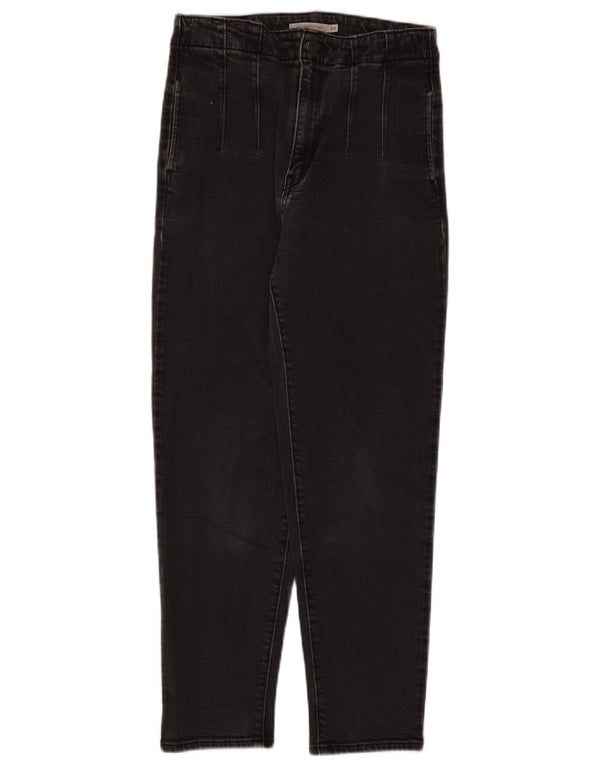 Женские укороченные зауженные джинсы с высокой талией Levi's W28 L26, серый хлопок