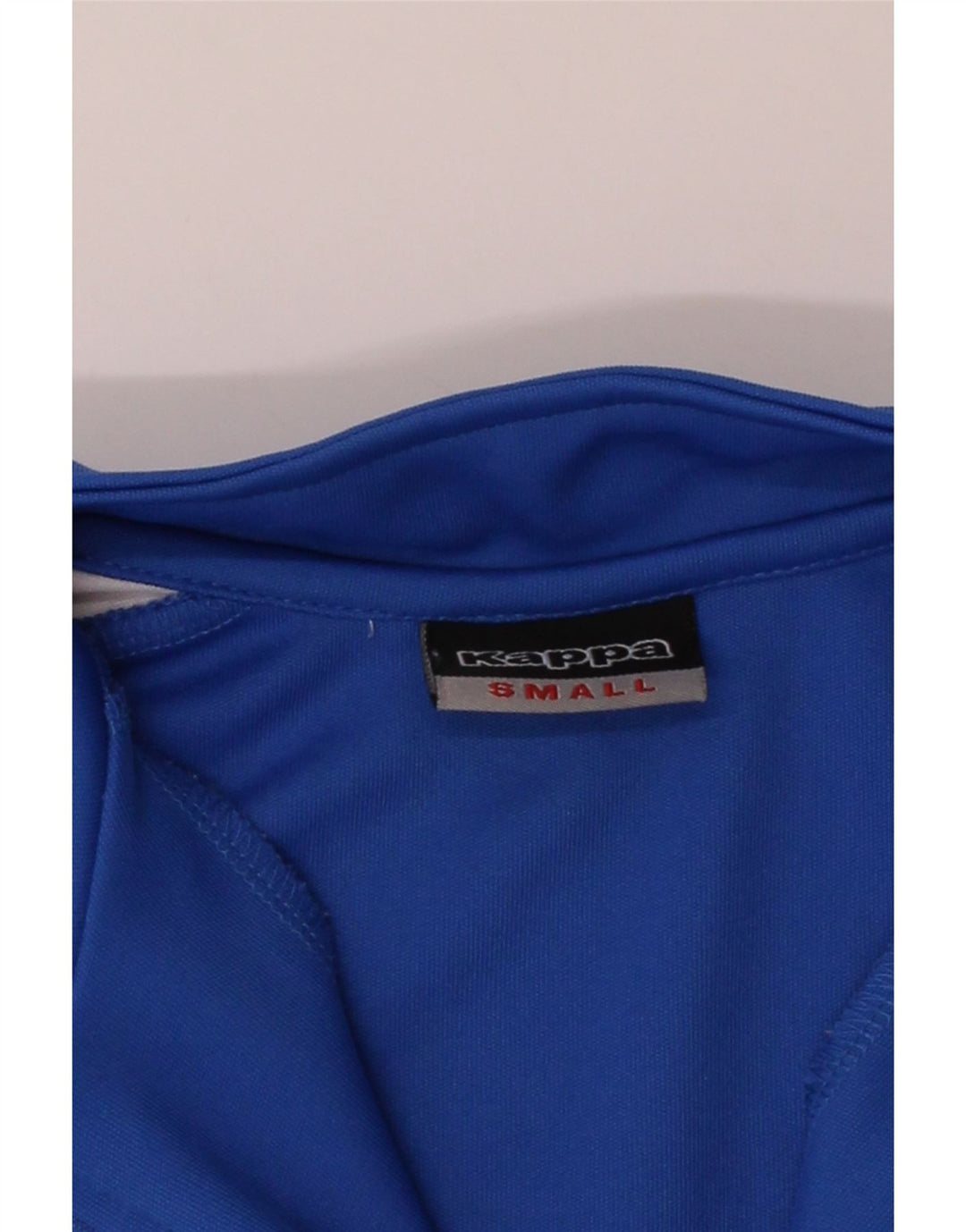 KAPPA Mens Graphic Zip Neck Sweatshirt Jumper Small Blue Colourblock