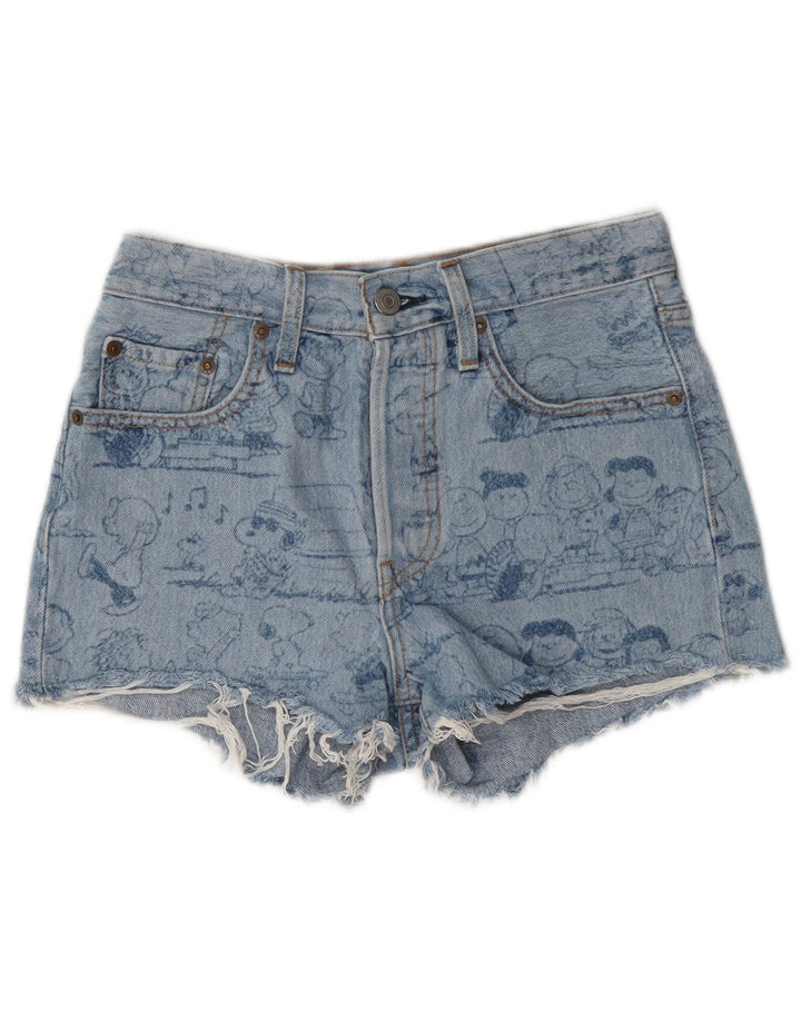 Женские джинсовые шорты Levi's с рисунком арахиса W24 XS, синие, хлопок