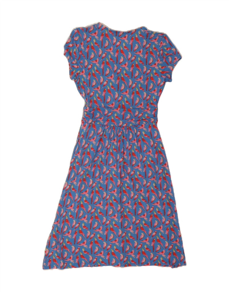 BODEN Womens A-Line Dress UK 8 Small Blue Animal Print Viscose Vintage Boden and Second-Hand Boden from Messina Hembry 