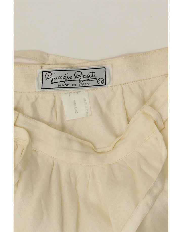 Giorgio Grati Женская асимметричная юбка IT 42 Medium W24 Off White