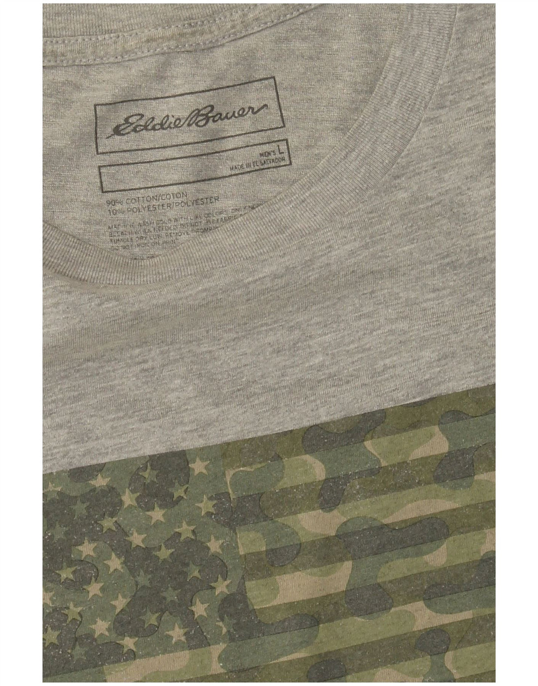 Мужская футболка с рисунком Eddie Bauer, большой серый хлопок