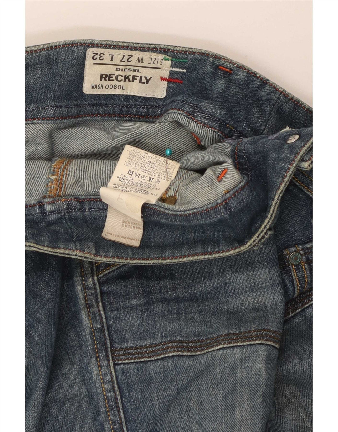Женские джинсы Diesel Reckfly Bootcut W27 L32, синие, хлопок